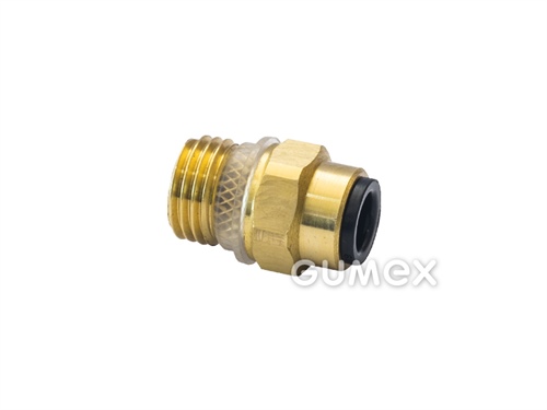 Gerade Kupplung JG, für Außenrohr Ø 15mm, Außengewinde BSPT 1/2", O-Ring NBR, Messing, 